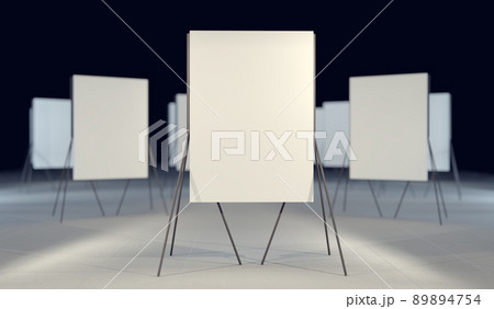 Projection screen on stage. 3d illustration. 89894754