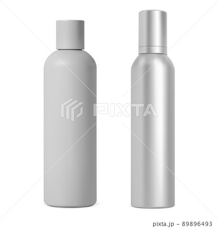 Spray bottle mockup. Deodorant aerosol can, vector 89896493