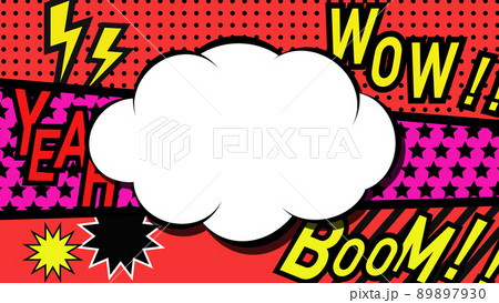 ポップな背景 アメコミ風 雲有り ポップな背景 アメコミ風 雲有り 89897930