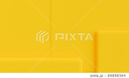 Yellow abstract background. Yellow squares overlapping. Minimal idea concept. 89898364