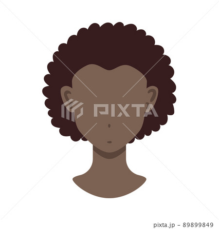 Black Head Hairstyle Composition 89899849