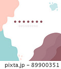 Abstract geometric modern background template with wave pattern and text. Banner flyer for advertising with shapes in trendy pastel colors 89900351
