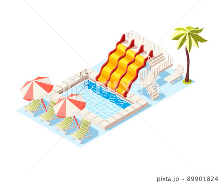 Aqua Park Landscape Composition 89901824