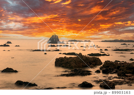 牛之浜の夕陽 89903163