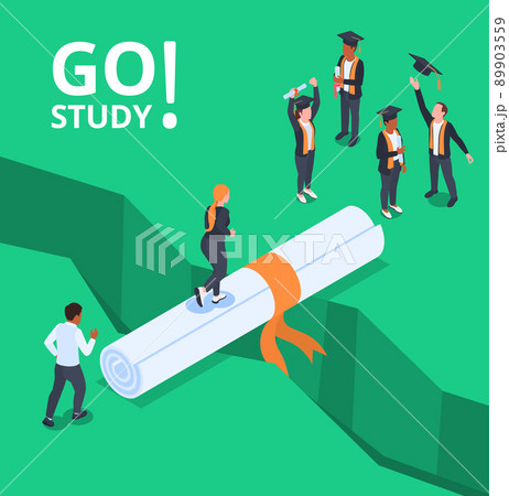 College People Isometric Concept 89903559