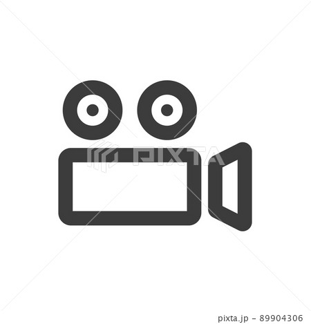 フィルムカメラのアイコン 映画撮影のイラスト素材
