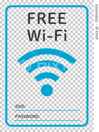 デザイン看板BC35eu】Wi-Fi free青赤白☆1000種類れんと☆フリー