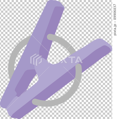 洗濯バサミ_紫色 89906837