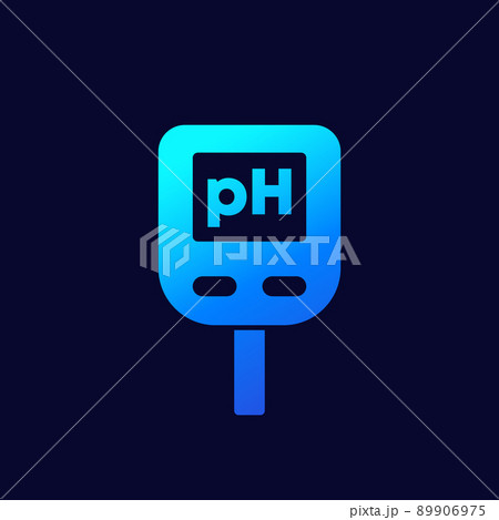 ph meter icon on dark 89906975