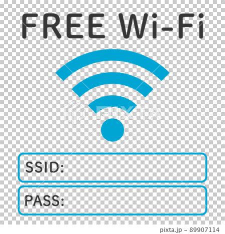 Free Wi-Fi bulletin board design (square) Free Wi-Fi bulletin board design (square) 89907114