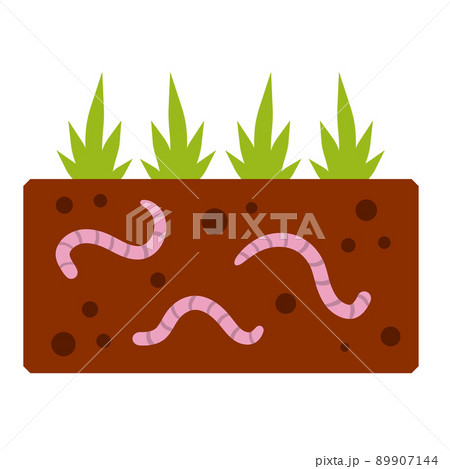 Worms under the ground. 89907144