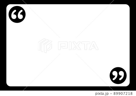 引用符のフレーム ダブルクォーテーションの背景 89907218