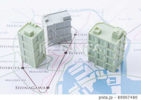 ビルと東京地図 ビルと東京地図 89907480