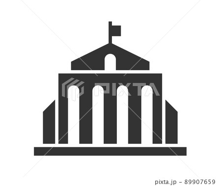 Government icon vector. Building construction symbol. Architecture residental design. Classic estate sign. 89907659