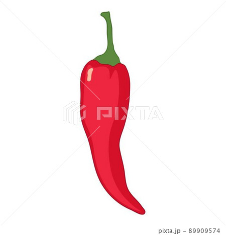Eco pepper icon outline, hand drawn vector. Red cartoon 89909574