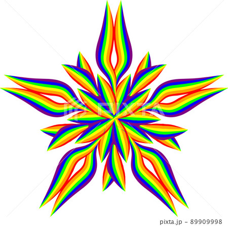 Abstract rainbow floral shape pattern. Decorative ornament design. Abstract rainbow floral shape pattern. Decorative ornament design. 89909998