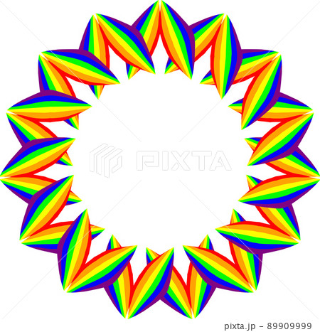 Abstract stylized rainbow frame. Round decorative ornament design Abstract stylized rainbow frame. Round decorative ornament design 89909999