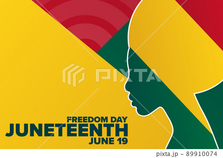 Juneteenth. Freedom Day. June 19. Holiday concept. Template for background, banner, card, poster 89910074