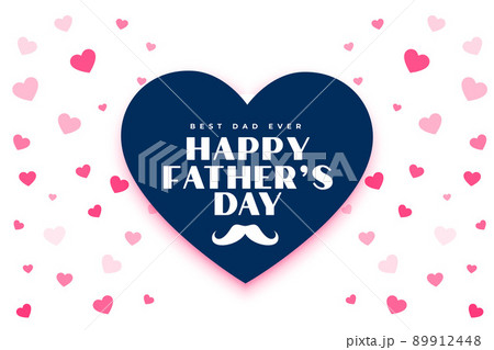 father's day hearts nice greeting design 89912448