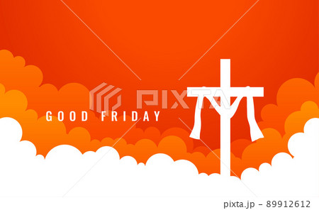 good friday holy week wishes cross background 89912612