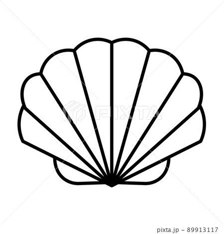 Shell Vector Icon Logo Illustration Scallop のイラスト素材