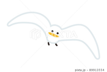 かわいいかもめのイラスト 夏のイベントのチラシなどで挿絵として使える用 のイラスト素材