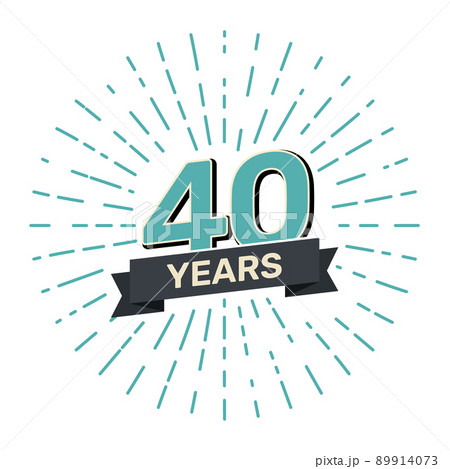 40th anniversary retro stamp icon badge invitation. Anniversary 40 sealbackground happy label logo 40th anniversary retro stamp icon badge invitation. Anniversary 40 sealbackground happy label logo 89914073