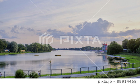 Ada Ciganlija river island on the Sava river in Belgrade, Serbia Ada Ciganlija river island on the Sava river in Belgrade, Serbia 89914468