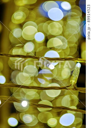 Abstract holidays New Year street lights with bokeh background 89914523