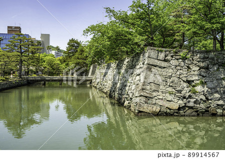 徳島城跡 石垣と堀 徳島県徳島市 徳島城跡 石垣と堀 徳島県徳島市 89914567