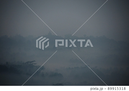 Setumbuの丘から見たボロブドゥール寺院遺跡群のストゥーパ Setumbuの丘から見たボロブドゥール寺院遺跡群のストゥーパ 89915318