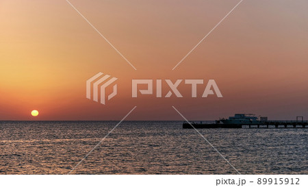 Sunrise over Red Sea in Hurghada in Egypt 89915912