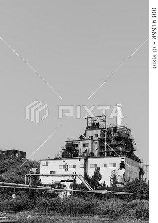 池島　廃火力発電所　モノクロ　【長崎市】 89916300