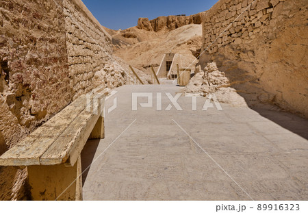 Entrance to the Tomb of the pharaoh Ramesses IV in the Valley of the Kings 89916323