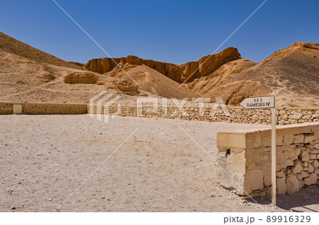 Entrance to the Tomb of the pharaoh Ramesses IV in the Valley of the Kings Entrance to the Tomb of the pharaoh Ramesses IV in the Valley of the Kings 89916329