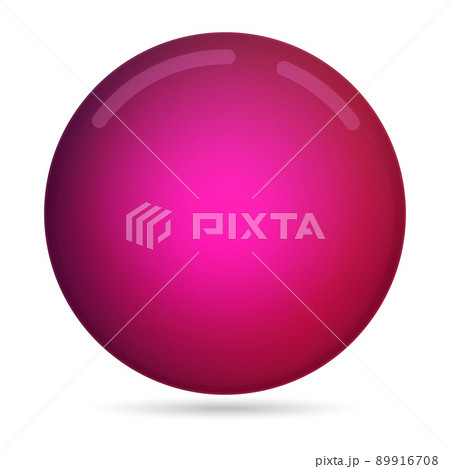 Glass pink ball or precious pearl. Glossy realistic ball, 3D abstract vector illustration highlighted on a white background. Big metal bubble with shadow Glass pink ball or precious pearl. Glossy realistic ball, 3D abstract vector illustration highlighted on a white background. Big metal bubble with shadow 89916708