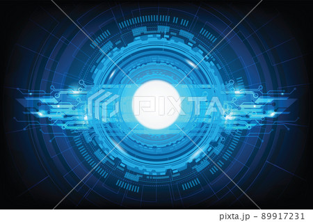 Technology abstract future circle background....のイラスト素材 [89917231] - PIXTA