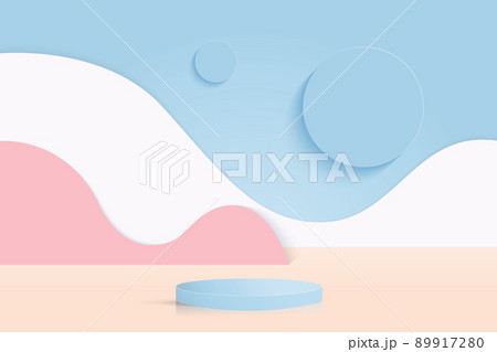 3d Stage background product scene with geometric platform. Stage background vector 3d rendering with podium. stage to show cosmetic products. Stage showcase on pedestal modern 3d studio light blue pla 3d Stage background product scene with geometric platform. Stage background vector 3d rendering with podium. stage to show cosmetic products. Stage showcase on pedestal modern 3d studio light blue pla 89917280