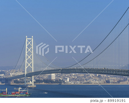 兵庫県・快晴の明石海峡大橋 / Akashi Kaikyo Bridge, Japan 89919191