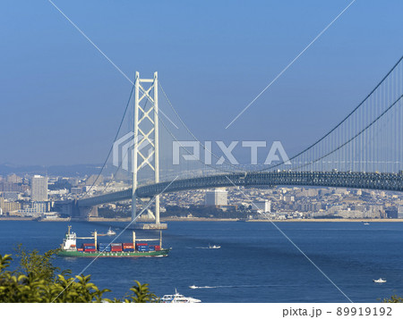 兵庫県・快晴の明石海峡大橋 / Akashi Kaikyo Bridge, Japan 89919192