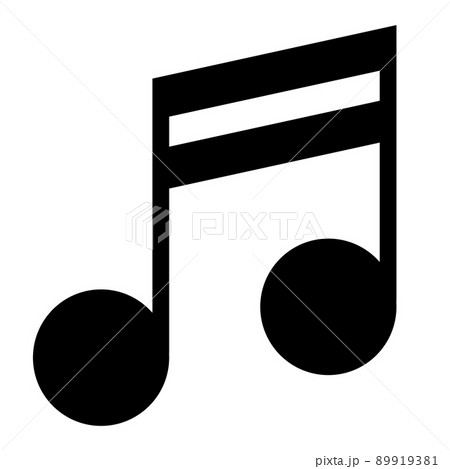 音符のシルエットアイコン。音楽記号。 音符のシルエットアイコン。音楽記号。 89919381