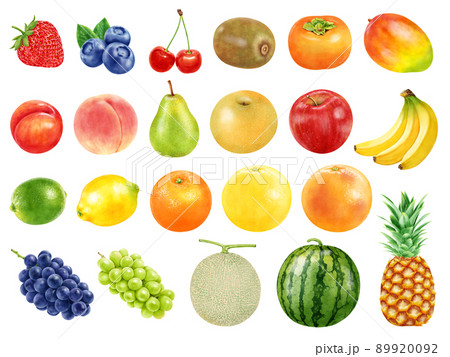 水彩イラスト 果物セットのイラスト素材 [89920092] - PIXTA