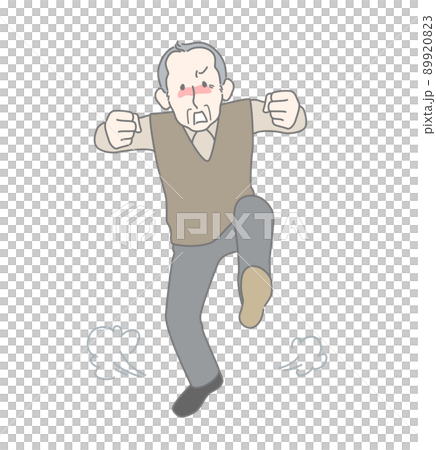 認知症、物忘れのイメージイラスト素材 - 怒りっぽい・短気・イライラ・クレーマー 89920823