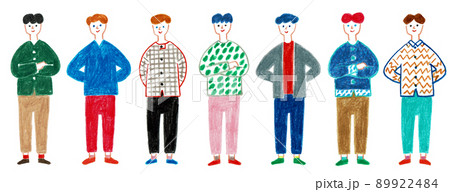 色々な男性の全身セット 89922484