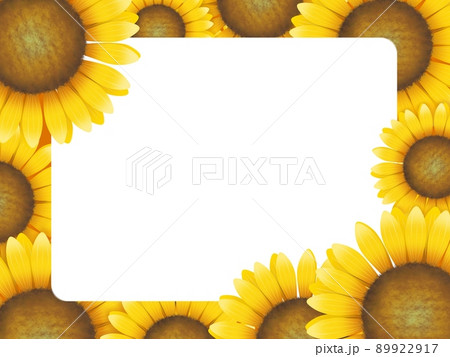 ひまわりの四角いフレーム 89922917