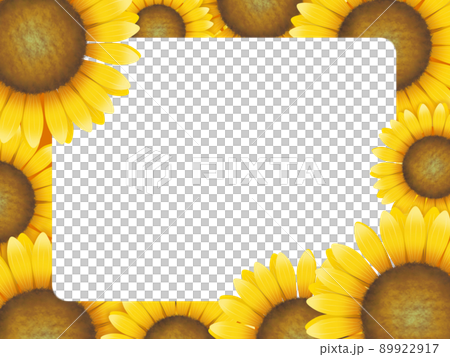 ひまわりの四角いフレーム 89922917