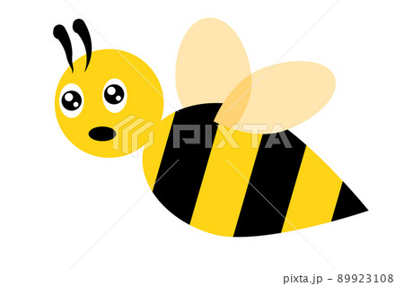蜂のキャラクターアイコンのイラスト素材