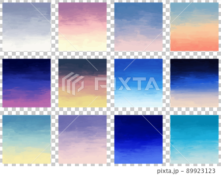 天藍色漸變正方形12片矢量素材 天藍色漸變正方形12片矢量素材 89923123