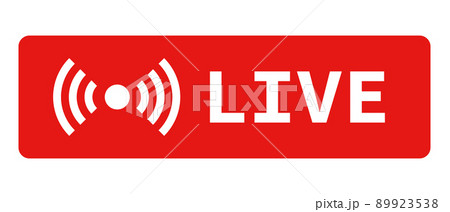ライブ配信のロゴアイコンと電波 89923538