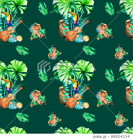 Seamless pattern for Festa Junina watercolor illustration Seamless pattern for Festa Junina watercolor illustration 89924154